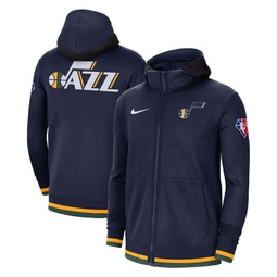 Mens Navy Utah Jazz 75th Anniversary Performance Showtime Hoodie Full-Zip Jacket