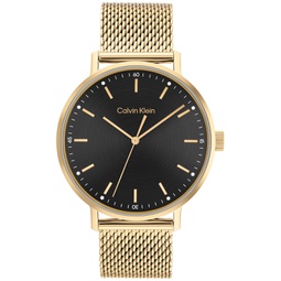 Gold-Tone Mesh Bracelet Watch 42mm