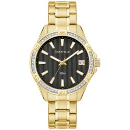Womens Gold Tone Stainless Steel Bracelet Watch 36mm