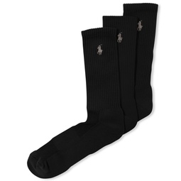 Mens Socks Casual Pony Player Crew 3 Pack