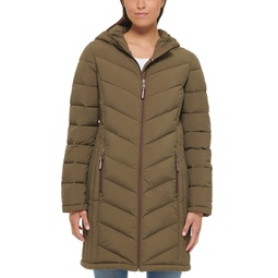 Womens Hooded Packable Puffer Coat