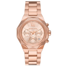 Womens Raquel Chronograph Rose Gold-Tone Stainless Steel Bracelet Watch 41mm