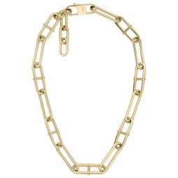Heritage D Link Gold-tone Stainless Steel Chain Necklace