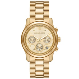 Womens Runway Chronograph Gold-Tone Stainless Steel Bracelet Watch 38mm