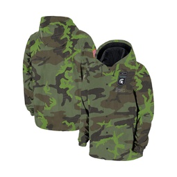 Mens Camo Michigan State Spartans Hoodie Full-Snap Jacket