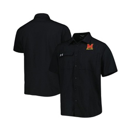 Mens Black Maryland Terrapins Motivate Button-Up Shirt