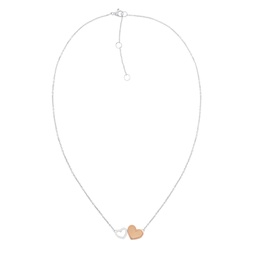 Enamel Heart Necklace in 18K Carnation Gold Plated