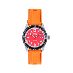 Men Gage Rubber Watch - Red/Orange 42mm
