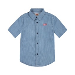 Toddler Boys Short Sleeve Woven Button-Up Shirt