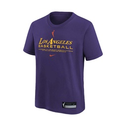 Big Boys and Girls Purple Los Angeles Sparks On Court Legend Essential Practice T-shirt