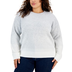 Plus Size Metallic Ombre Sweater
