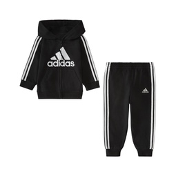 Baby Boys Hooded French Terry Jacket and Joggers 2 Piece Set