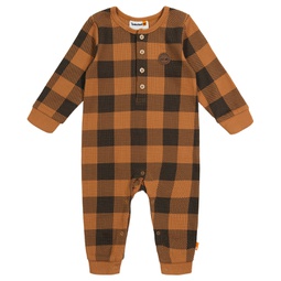 Baby Boys Check Thermal Footless One Piece Coverall
