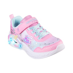 Little Girls S Lights- Unicorn Dreams Adjustable Strap Light-Up Casual Sneakers from Finish Line