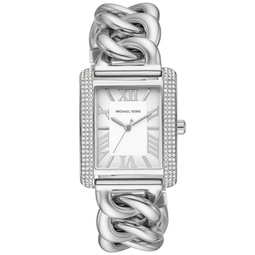 Womens Emery Three-Hand Silver-Tone Stainless Steel Watch 40 x 31mm
