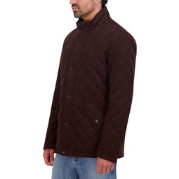 Mens Diamond-Quilted Corduroy Jacket