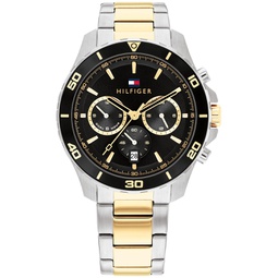 Mens Multifunction Two-Tone Stainless Steel Watch 43mm