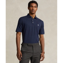 Mens Classic-Fit Cotton-Linen Polo Shirt