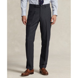 Mens Stretch Wool-Blend Flannel Suit Trousers