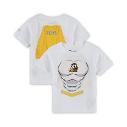 Toddler Boys and Girls White Oregon Ducks Super Hero T-shirt