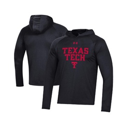 Mens Black Texas Tech Red Raiders Throwback Tech Long Sleeve Hoodie T-shirt