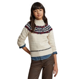 Big Girls Fair Isle Wool-Blend Sweater