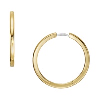 All Stacked Up Gold-Tone Stainless Steel Hoop Earrings
