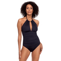 High-Neck One-Piece Swimsuit