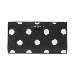 Morgan Sunshine Dot Printed PVC Slim Bifold Wallet
