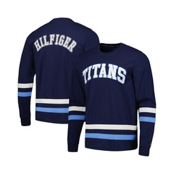 Mens Navy Light Blue Tennessee Titans Nolan Long Sleeve T-shirt