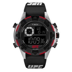 UFC Mens Kick Digital Black Polyurethane Watch 49mm