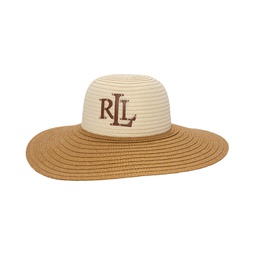 Leather Logo with Woven Sun Hat