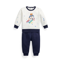 Baby Boys Polo Bear Fleece Sweatshirt and Pants Set
