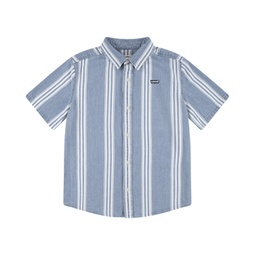 Little Boys Short Sleeve Woven Button-Up Shirt