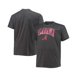 Mens Gray Alabama Crimson Tide Big and Tall Arch Over Wordmark T-shirt