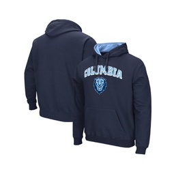 Mens Navy Columbia University Arch and Logo Pullover Hoodie