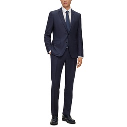 Mens Slim-Fit Checked Suit