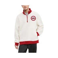 Mens Cream San Francisco 49ers Jordan Sherpa Quarter-Zip Sweatshirt