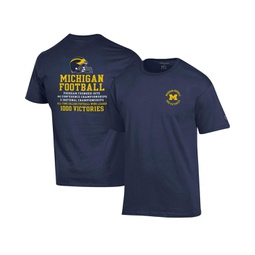 Mens Navy Michigan Wolverines Football All-Time Wins Leader T-shirt