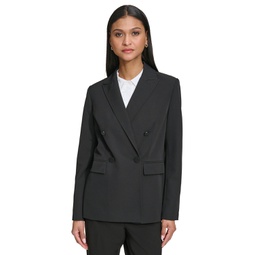 Womens Double-Breasted Blazer