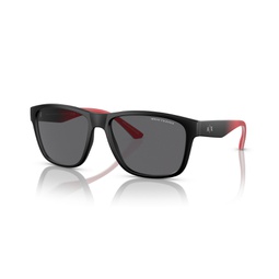Armani Exchange Mens Polarized Low Bridge Fit Sunglasses Polar AX4135SF