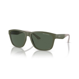 Armani Exchange Mens Low Bridge Fit Sunglasses AX4135SF