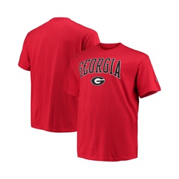 Mens Red Georgia Bulldogs Big and Tall Arch Over Wordmark T-shirt