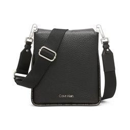 Fay Mixed Material Crossbody with Magnetic Top Closure