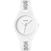 HUGO Womens Lit for Her Quartz White Silicone Watch 36mm