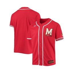 Mens Red Maryland Terrapins Replica Baseball Jersey
