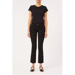 Mara Straight Mid Rise Instasculpt Ankle Jeans | Black Peached Raw
