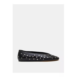 Studded Regency Slipper / Black Leather