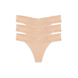 Bliss Perfection O/S Thong 3 Pack - Cafe