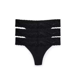 Bliss Perfection O/S Thong 3 Pack - Black